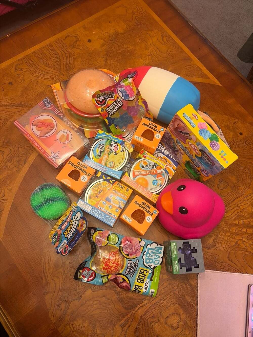 Sensory Fidget Toy Bundle Lot - Crazy Aaron's Thinking Putty, Play-Doh, Squishie